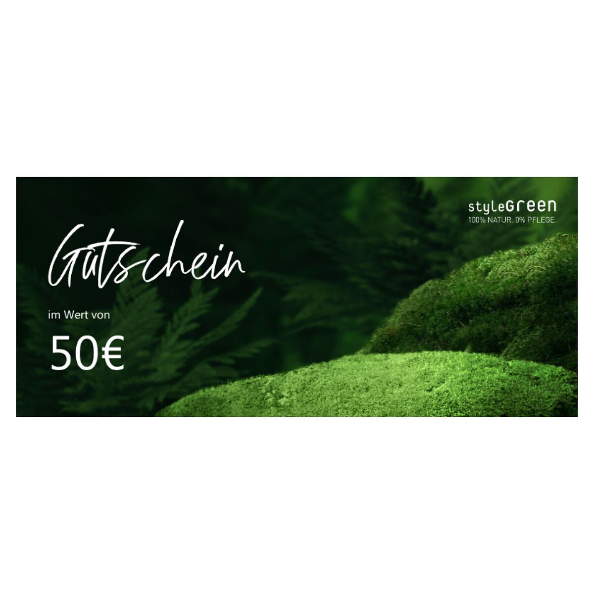50 Euro Gutschein für den styleGREEN Onlineshop 50 Euro Gutschein für den styleGREEN Onlineshop