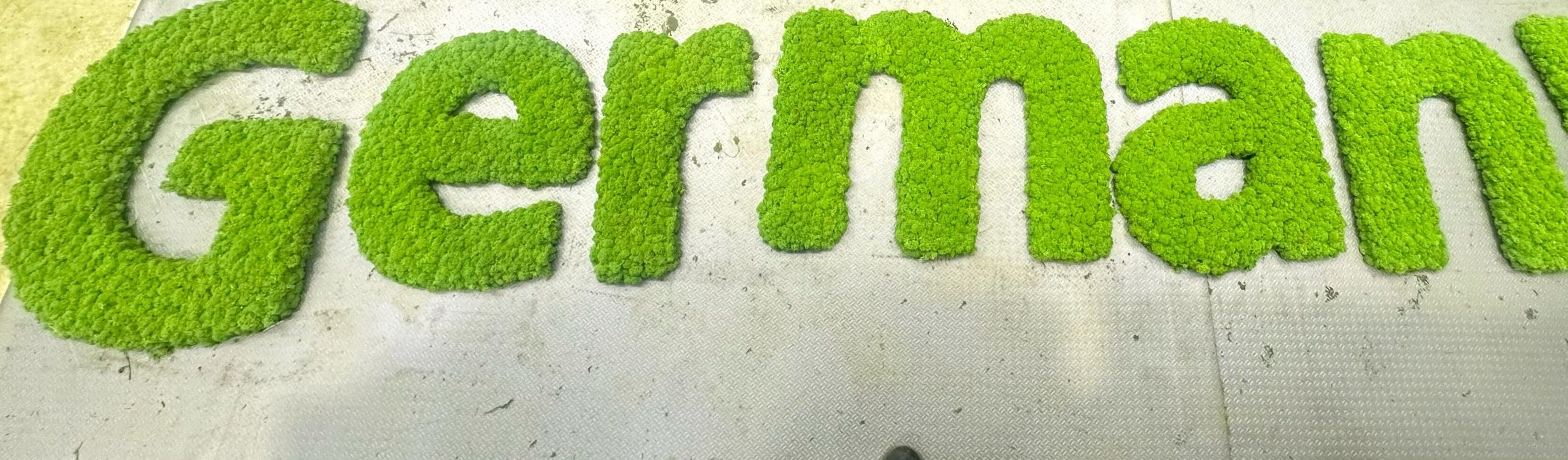 Islandmoos Buchstaben Maigrün "Germany"